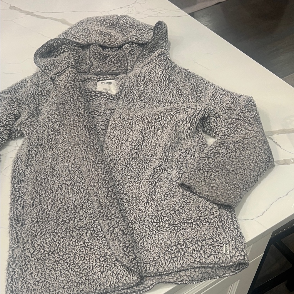 PINK Victoria's Secret Gray Sherpa Puffer Jacket